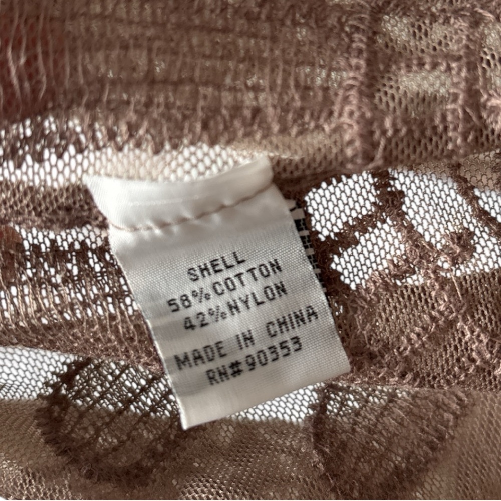Rebellion Again Nude/Brown Long Lace Kimono Duster – Size M - Picture 8 of 9